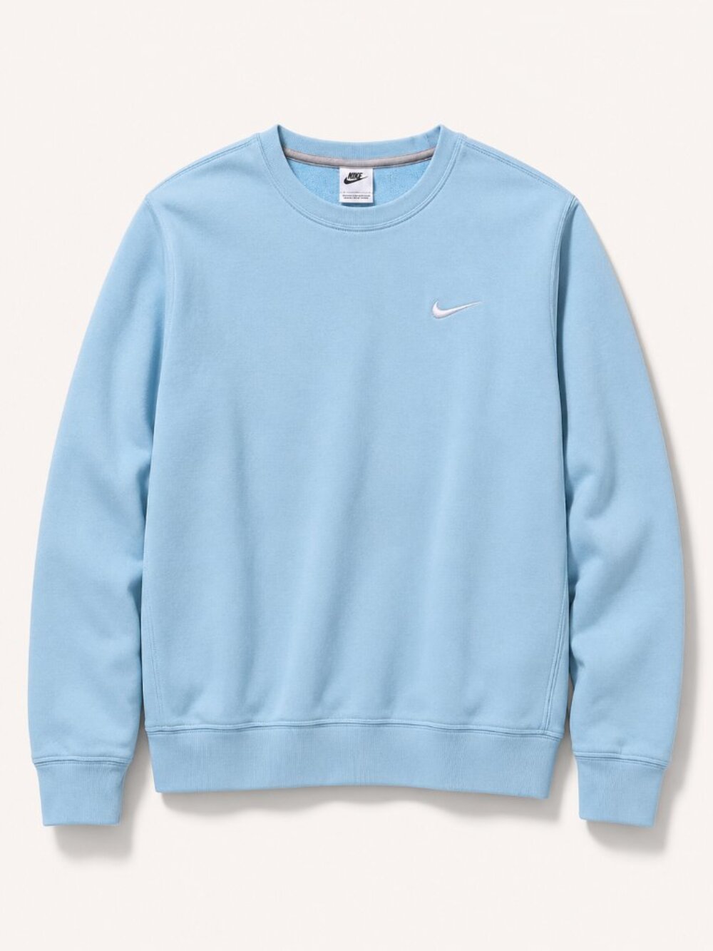 Nike Club French Terry Crewneck Sweatshirt Sky Blue Men’s L Cotton